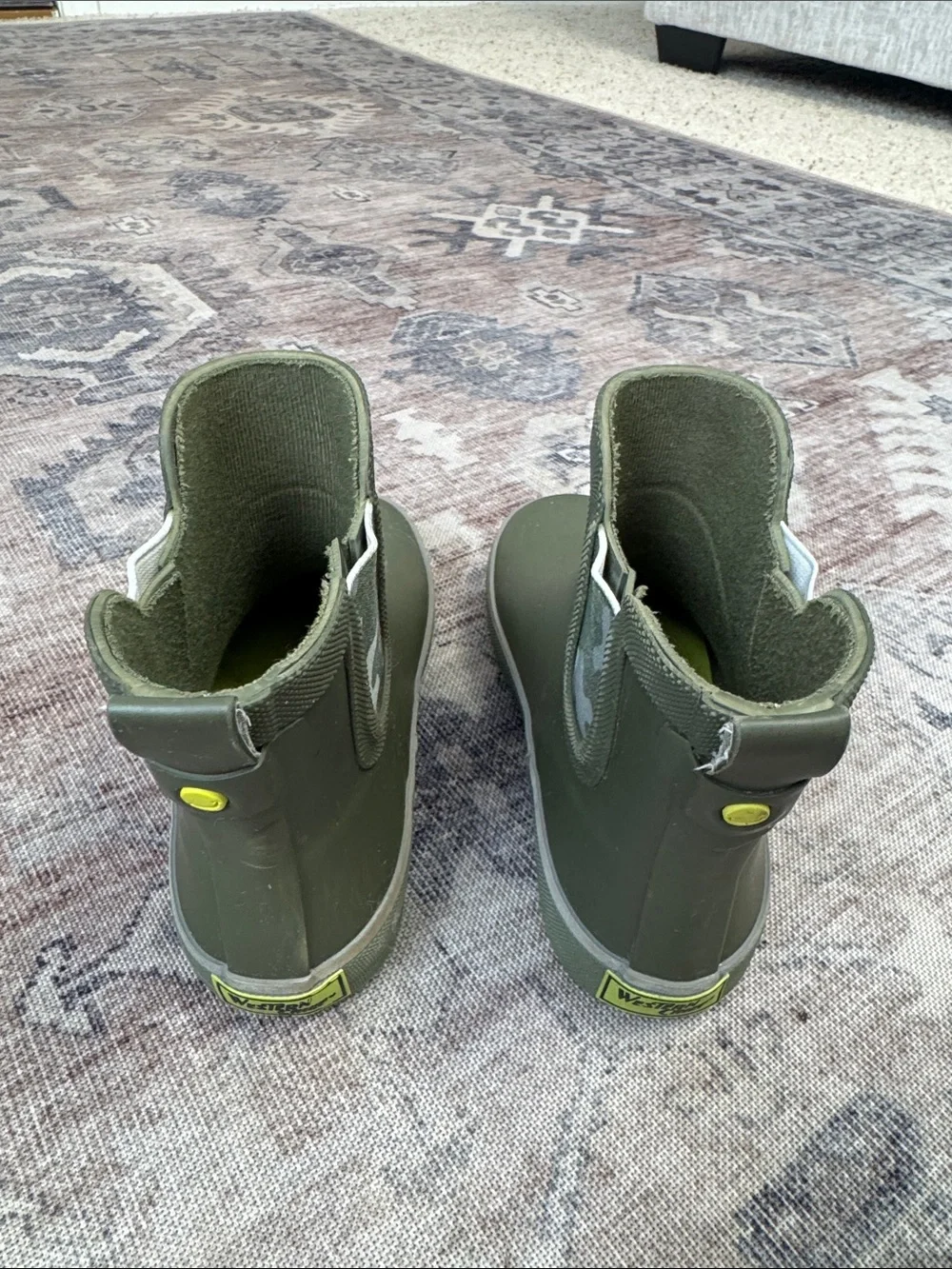 Western Chief Olive Green Camo Short Rain Boots